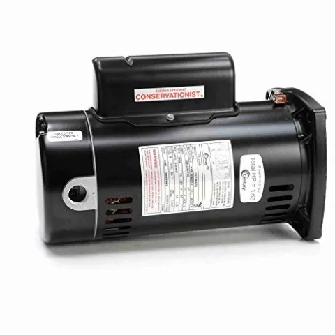 The Pool Supply Shop 1HP Square Flange Pool Pump Motor Black