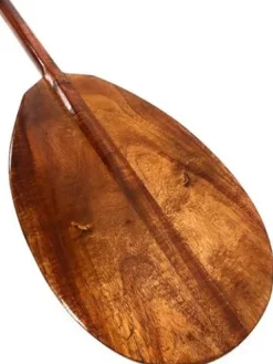 Tikimaster AAA Watermarks Curls Hawaiian Koa Paddle 60 in Steersman