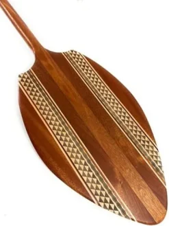 Tikimaster Alii Design Outrigger Koa Canoe Paddle with Inlay 60