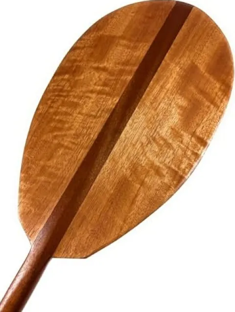 Tikimaster Light Blonde Curly Koa Paddle Outrigger Canoe 60 Inch