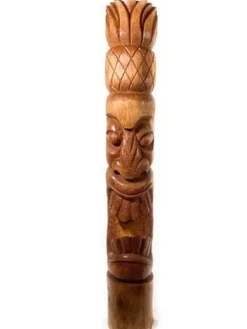 Tikimaster Outdoor Tiki Totem 7 Foot Natural Royal Palm Finish