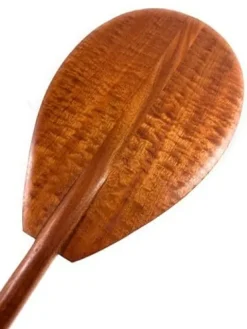Tikimaster Premium Watermark Curls Koa Paddle Outrigger Canoe 60 in Steersman Traditional Design