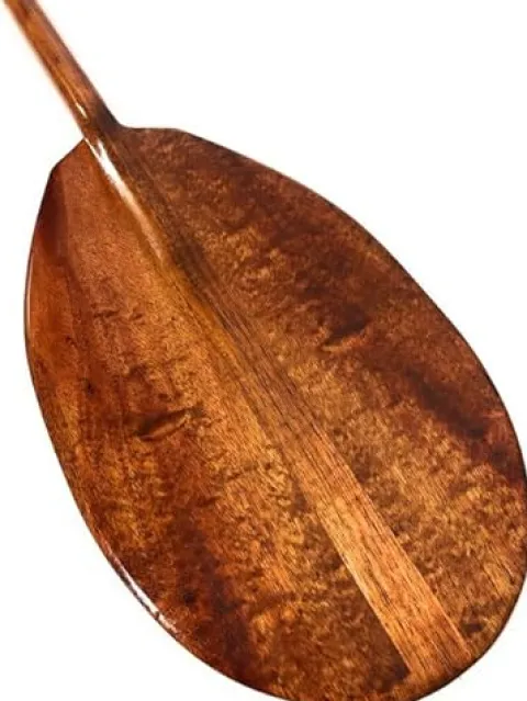 Tikimaster Soft Eyes Premium Watermarks Curls Koa Paddle Outrigger 60 in