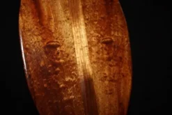 Tikimaster Soft Eyes Premium Watermarks Curls Koa Paddle Outrigger 60 in