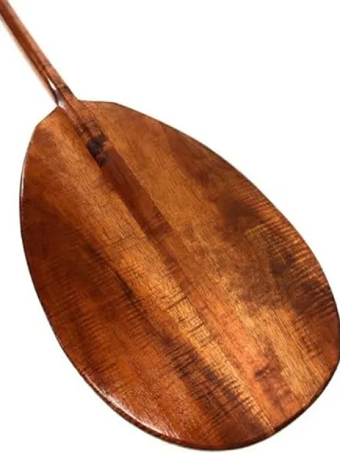 Tikimaster Tiger Curls Koa Paddle 60 Inch Steersman Yellow