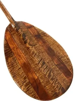 Tikimaster Ultimate AAA Grade Hawaiian Koa Paddle 60 in Steersman Yellow