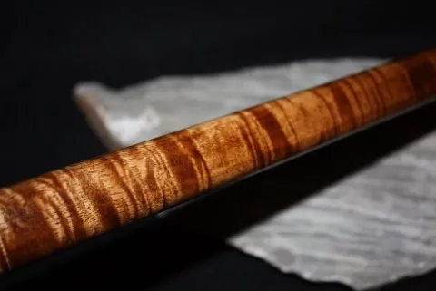 Tikimaster Ultimate AAA Grade Hawaiian Koa Paddle 60 in Steersman Yellow