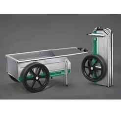 Tipke Manufacturing Foldit 2200 Portable Aluminum Folding Utility Cart Silver (2 Pack)