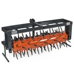 Titan Attachments 62″ 3 Point Drum Aerator for Cat 1 & 2 Tractors with 88 Coring Plugs