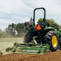 Titan Attachments 48″ Rotary Tiller Attachment for Cat 1 Tractors Green