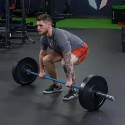 Titan Fitness 20 KG 28.5MM TITAN Series Olympic Barbell, USA Made Multipurpose Bar, Blue Cerakote