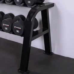 Titan Fitness 2 Tier Saddle-Style Dumbbell Weight Rack Black