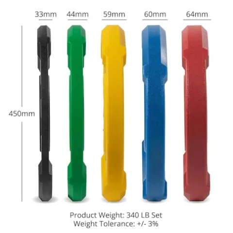 Titan Fitness EZ-Grip Urethane Olympic Weight Plates 340 LB Set