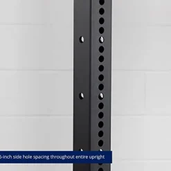 Titan Fitness Flat Foot Power Rack X-3 Series 91-in. 30-in. with 4 Weight Plate Holders Black