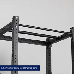 Titan Fitness Flat Foot Power Rack X-3 Series 91-in. 30-in. with 4 Weight Plate Holders Black