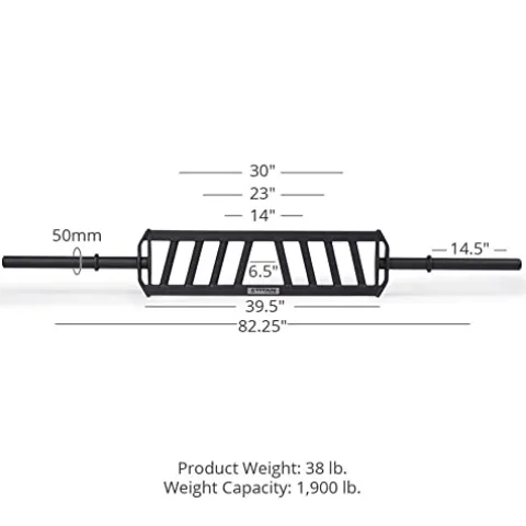 Titan Fitness Hybrid Angled Multi-Grip Olympic Barbell V3, Rated 1,900 LB
