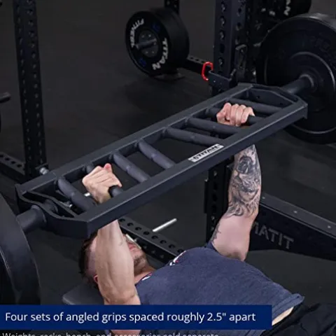 Titan Fitness Hybrid Angled Multi-Grip Olympic Barbell V3, Rated 1,900 LB