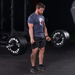 Titan Fitness Olympic Power Barbell Black