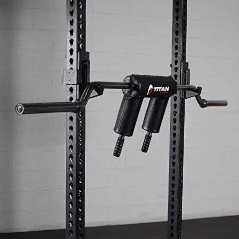 Titan Fitness Rackable Safety Squat Olympic Bar 1,500 LB Shoulder and Arm Pads Balanced Camber Design