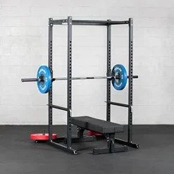 Titan Fitness T-2 Series Power Rack with J-Hooks and Pull-Up Bar Black
