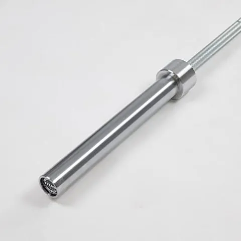 Titan Fitness Titan Series Olympic Deadlift Barbell Bright Zinc/Hard Chrome 20 KG 28.5MM USA Made 2,000 LB Rated