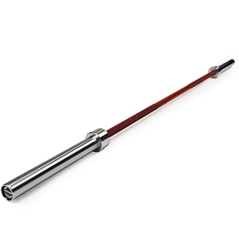 Titan Fitness USA Made 20 KG 28.5MM TITAN Series Olympic Barbell Red Cerakote