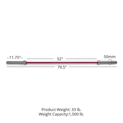 Titan Fitness Women’s Pink Cerakote 15 KG 25MM Titan Series Barbell – USA Made, 1,500 LB Capacity