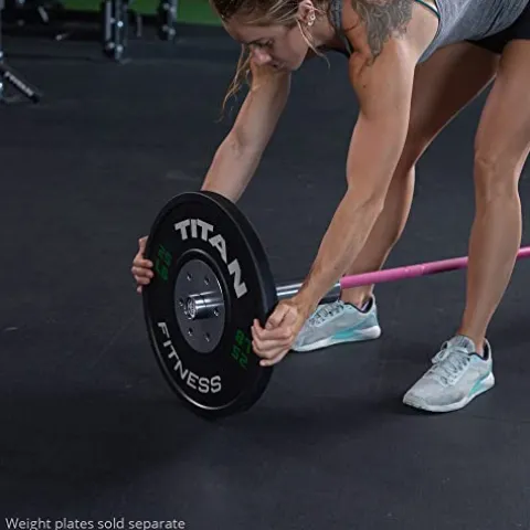Titan Fitness Women’s Pink Cerakote 15 KG 25MM Titan Series Barbell – USA Made, 1,500 LB Capacity