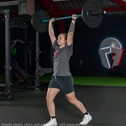 Titan Fitness Women’s Teal Cerakote 15 KG 25MM Barbell – USA Made Multipurpose Bar