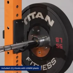 Titan Fitness X-3 Series 80″ Orange Bolt-Down Power Rack