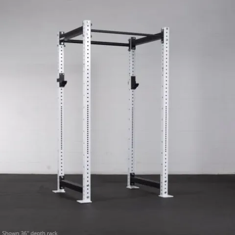 Titan Fitness X-3 Series 90″ White Bolt-Down Power Rack 1650 LB Cage