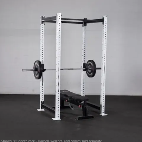 Titan Fitness X-3 Series 90″ White Bolt-Down Power Rack 1650 LB Cage
