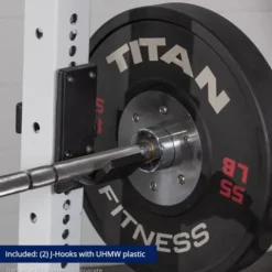 Titan Fitness X-3 Series 90″ White Bolt-Down Power Rack 36″ Depth