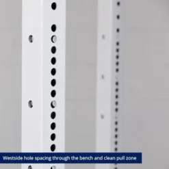 Titan Fitness X-3 Series 90″ White Bolt-Down Power Rack 36″ Depth