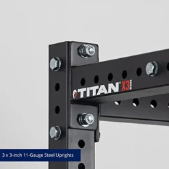 Titan Fitness X-3 Series Flat Foot Power Rack 91-in. H 30-in. D Black