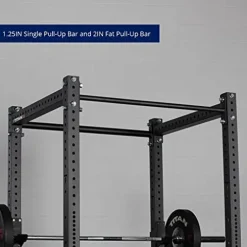 Titan Fitness X-3 Series Short Bolt-Down Power Rack with Weight Plate Holders 24-in. Depth Black