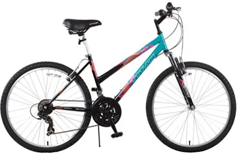 Titan Women’s Mountain Bike 21-Speed Suspension 17-Inch Frame Black and Teal