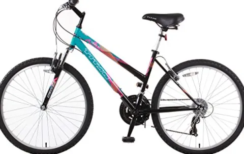 Titan Women’s Mountain Bike 21-Speed Suspension 17-Inch Frame Black and Teal
