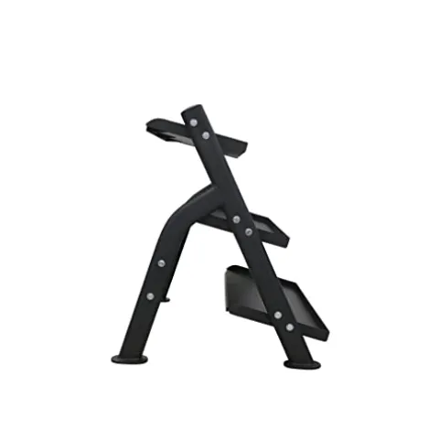 TKO 3-Tier Dumbbell & Kettlebell Rack | Home Gym Organizer | Black Stand