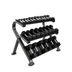 TKO 3-Tier Horizontal Dumbbell Rack with Oval Tubing