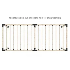 TOJAGRID Double Pergola Kit for 4×4 Wood Posts with KNECT 2×4 Brackets Black