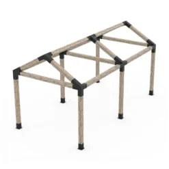 TOJAGRID Grid 30 Double Pergola Kit for 6×6 Wood Posts