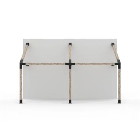 TOJAGRID Grid 30 Double Wall Mount Pergola Kit for 6×6 Wood Posts