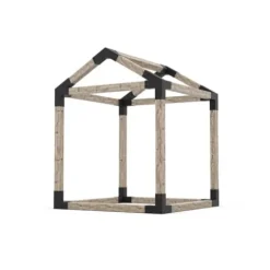 TOJAGRID Grid 30 Single Pergola Kit with Base for 6×6 Wood Posts