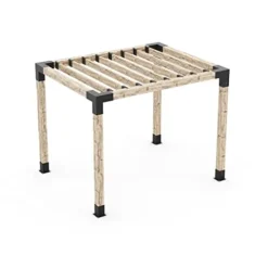 TOJAGRID Pergola Kit for 6×6 Wood Posts with KNECT 2×6 Top Rafter Brackets Black