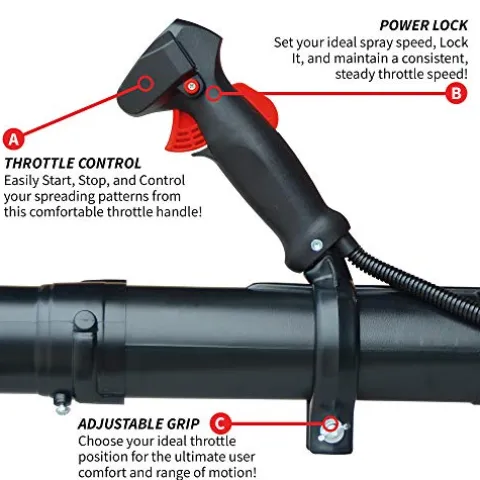 Tomahawk Power 4 Gallon Motorized Backpack Spreader for Granular Fertilizer, Seed, Feed, Salt Ice White