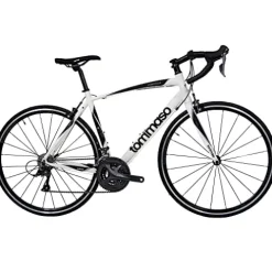Tommaso Forcella Sport Bike Performance Aluminum Road Bike Carbon Shimano Claris 24 Speeds Road Bicycle Matte White