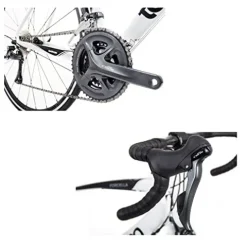 Tommaso Forcella Sport Bike Performance Aluminum Road Bike Carbon Shimano Claris 24 Speeds Road Bicycle Matte White