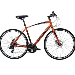 Tommaso Forza Shimano Tourney Hybrid Disc Brake Fitness Bike Orange Large