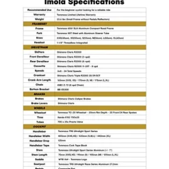 Tommaso Imola Performance Aluminum Road Bike Shimano Claris 24 Speeds White Medium 56cm